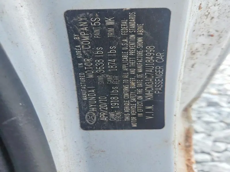 2010 HYUNDAI ACCENT GS  