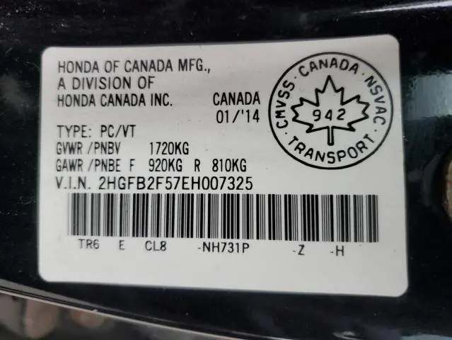 2014 HONDA CIVIC LX  