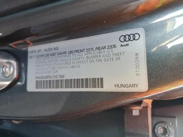 2018 AUDI A3 PREMIUM PLUS  
