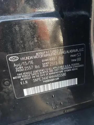 2017 HYUNDAI SONATA SPORT  