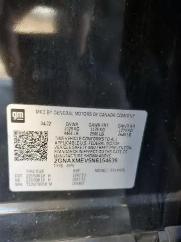 2022 CHEVROLET EQUINOX RS  