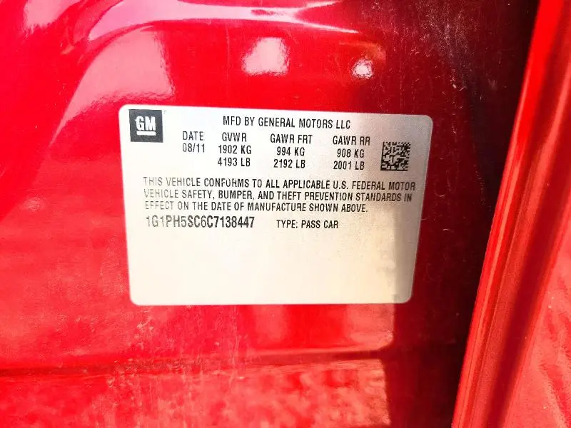 2012 CHEVROLET CRUZE LTZ  