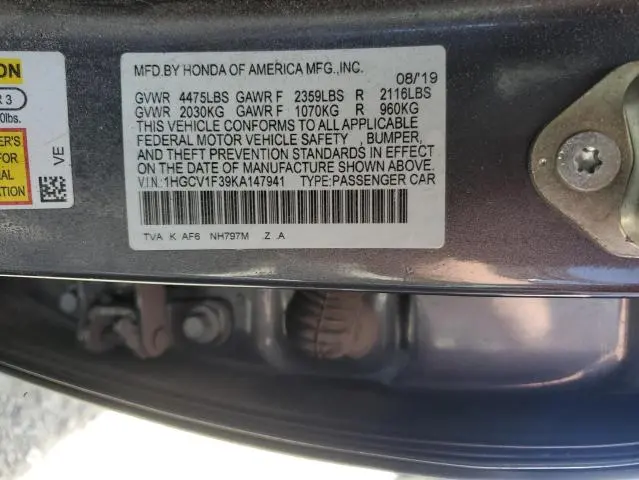 2019 HONDA ACCORD SPORT  