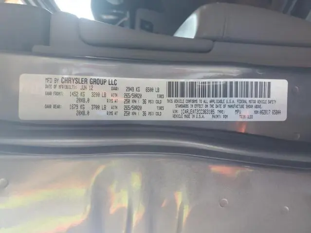 2012 JEEP GRAND CHEROKEE LAREDO  