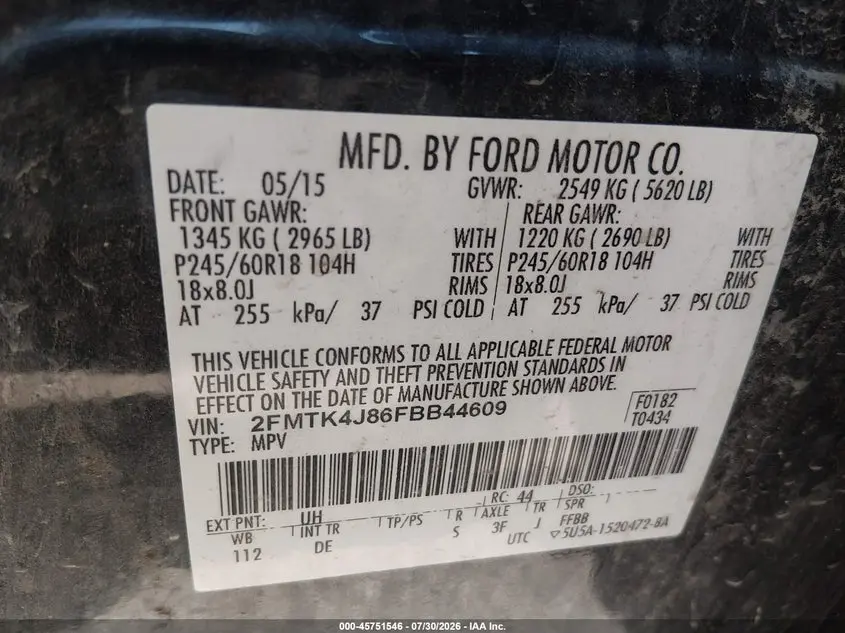 2015 FORD EDGE SEL