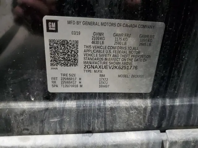 2019 CHEVROLET EQUINOX LT  