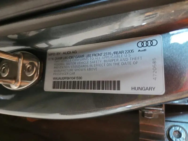 2017 AUDI A3 PREMIUM  