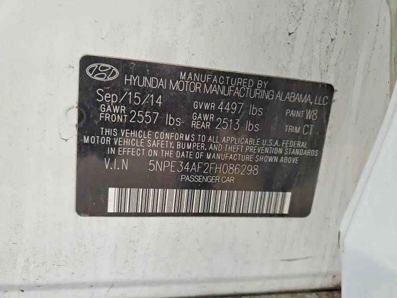 2015 HYUNDAI SONATA SPORT  