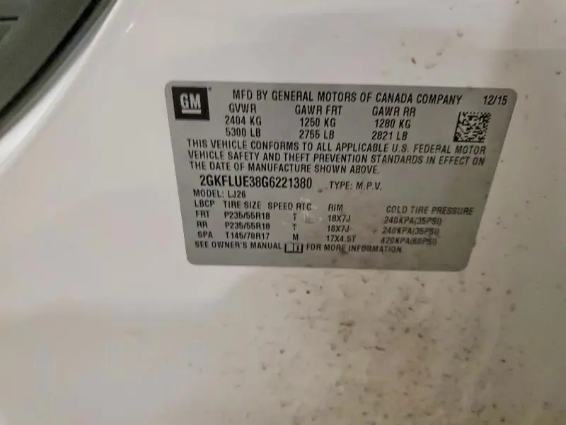 2016 GMC TERRAIN SLT  