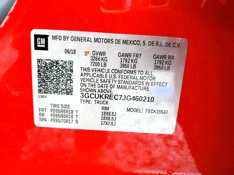 2018 CHEVROLET SILVERADO K1500 LT  