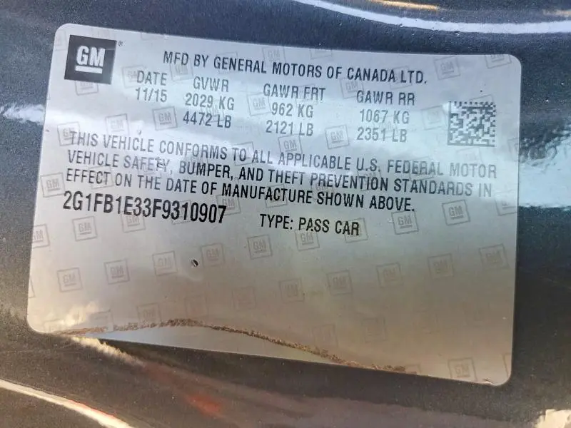 2015 CHEVROLET CAMARO LS  