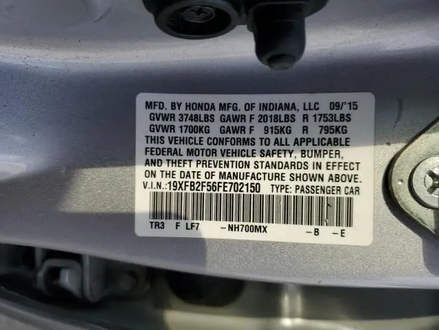 2015 HONDA CIVIC LX  