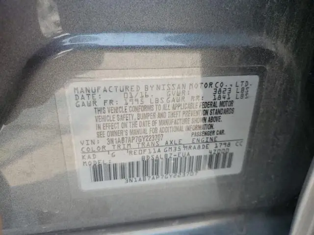 2016 NISSAN SENTRA S  