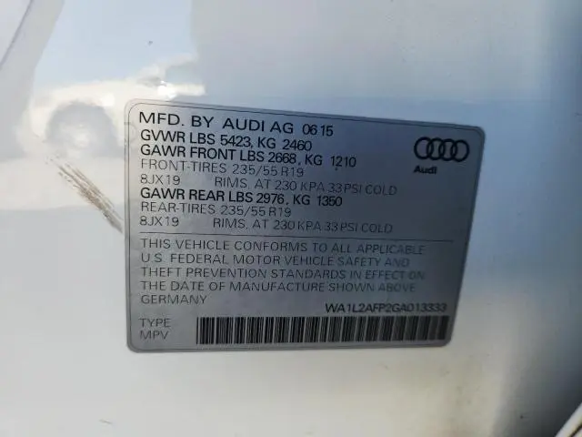 2016 AUDI Q5 PREMIUM PLUS