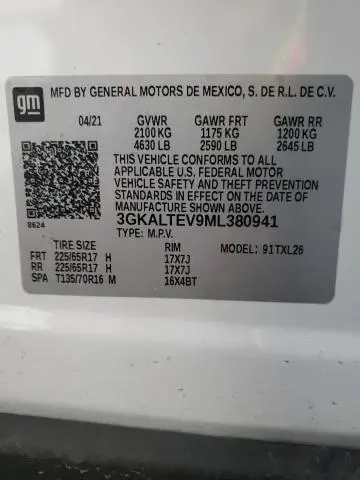 2021 GMC TERRAIN SLE  