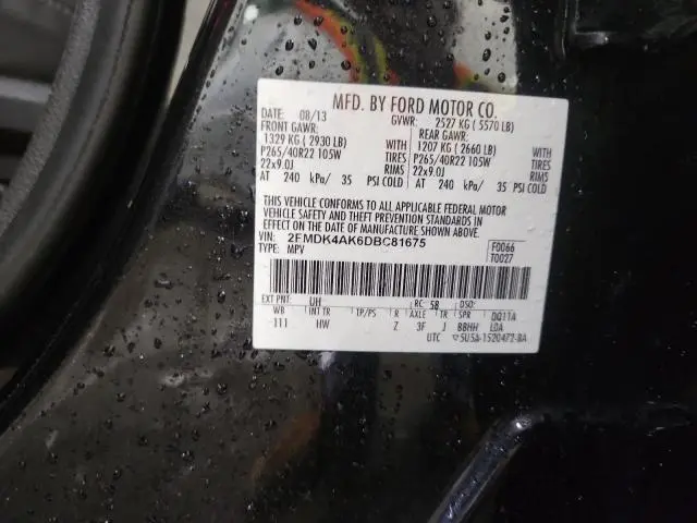 2013 FORD EDGE SPORT  