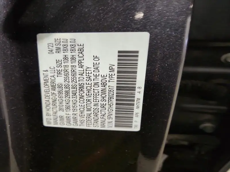 2023 HONDA PILOT EXL  