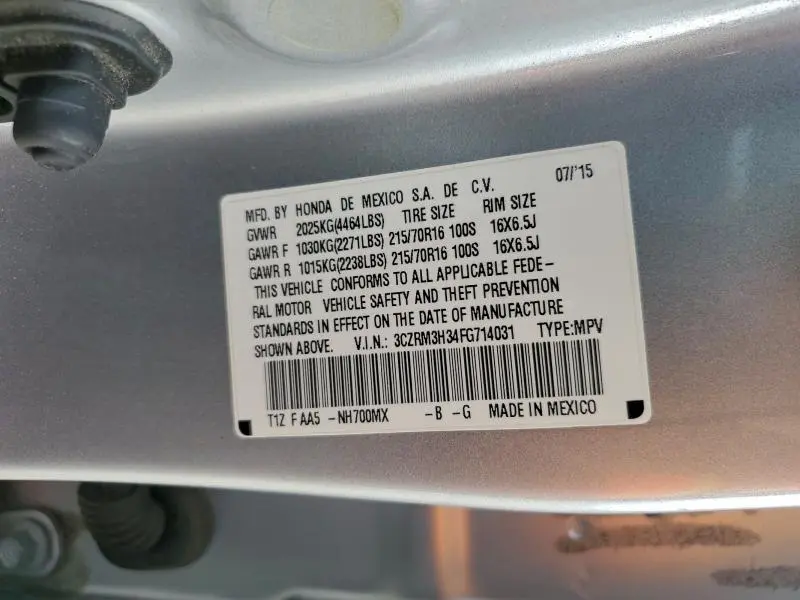 2015 HONDA CR-V LX  