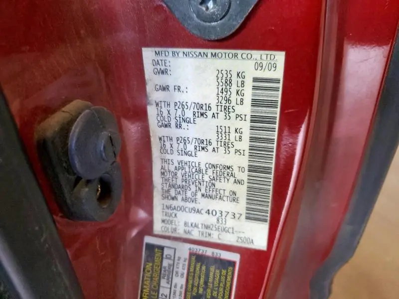2010 NISSAN FRONTIER KING CAB SE  