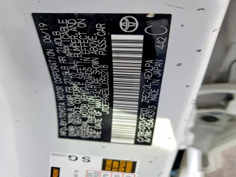 2020 TOYOTA COROLLA LE  