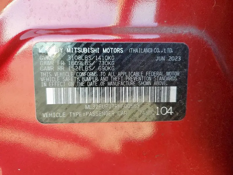 2024 MITSUBISHI MIRAGE G4 ES  