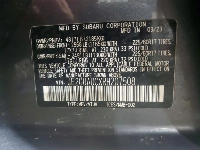 2024 SUBARU CROSSTREK PREMIUM  