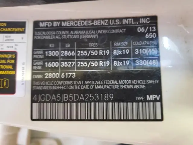 2013 MERCEDES-BENZ ML 350  