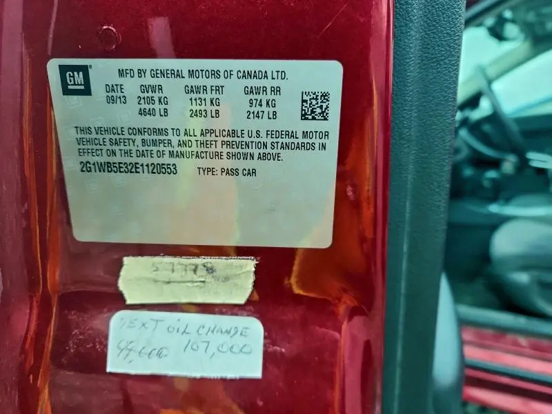 2014 CHEVROLET IMPALA LIMITED LT  