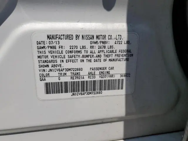 2013 INFINITI G37 BASE  