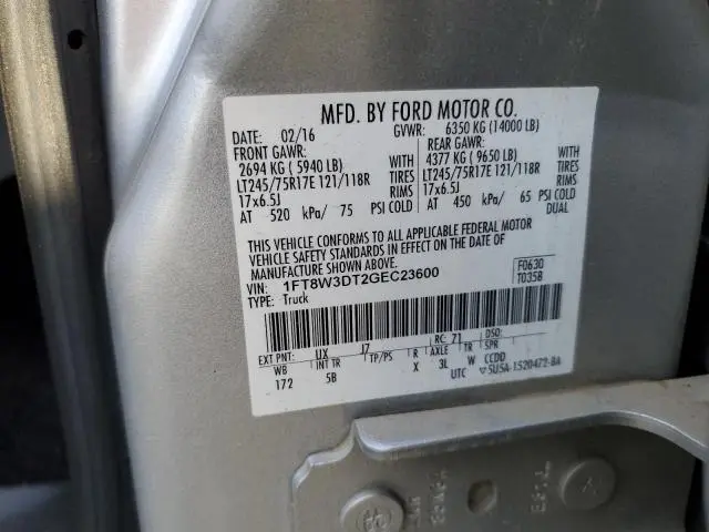 2016 FORD F350 SUPER DUTY  