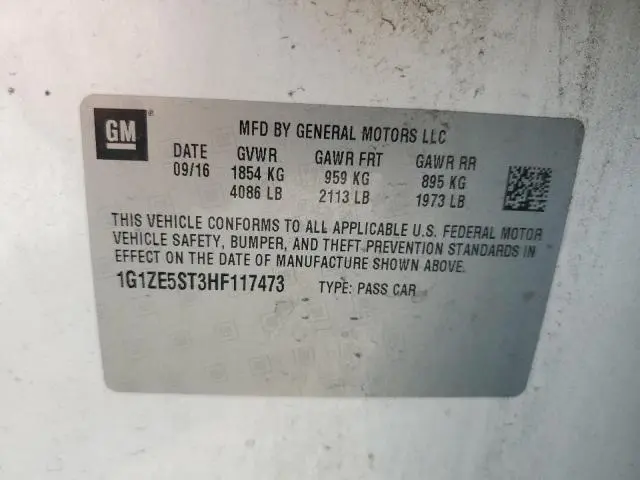 2017 CHEVROLET MALIBU LT  