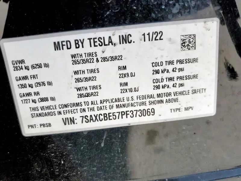 2023 TESLA MODEL X   