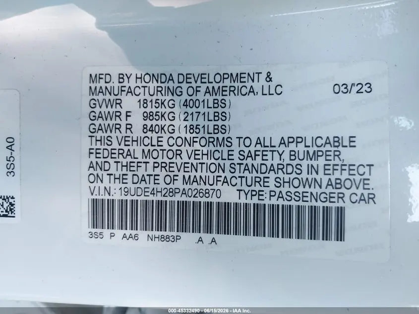 2023 ACURA INTEGRA  