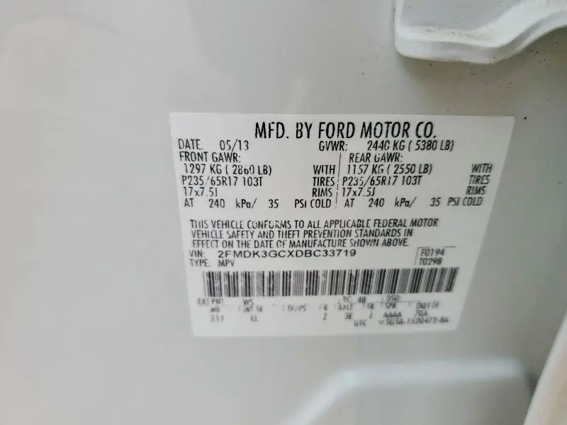 2013 FORD EDGE SE  