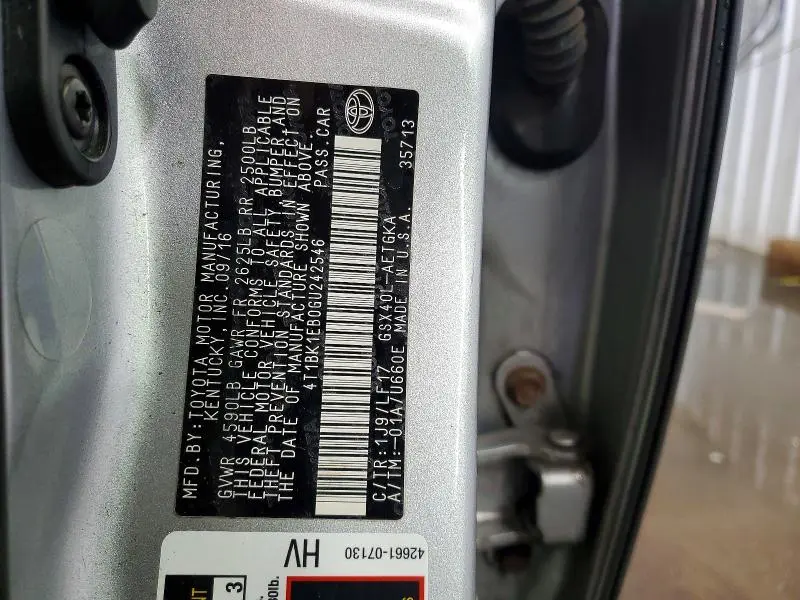 2016 TOYOTA AVALON XLE PREMIUM  