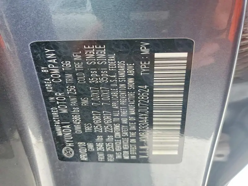 2018 HYUNDAI TUCSON SEL  