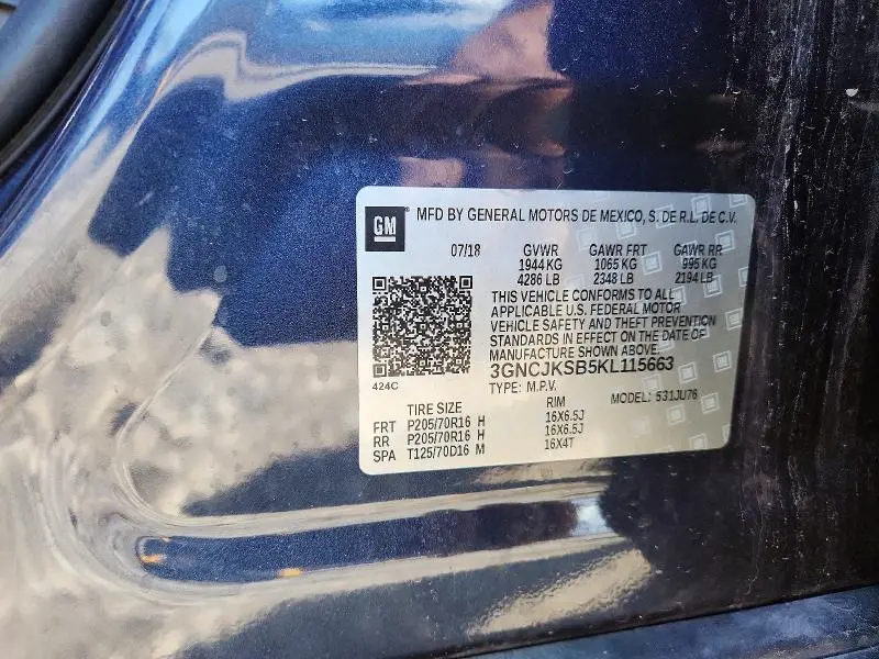 2019 CHEVROLET TRAX LS  