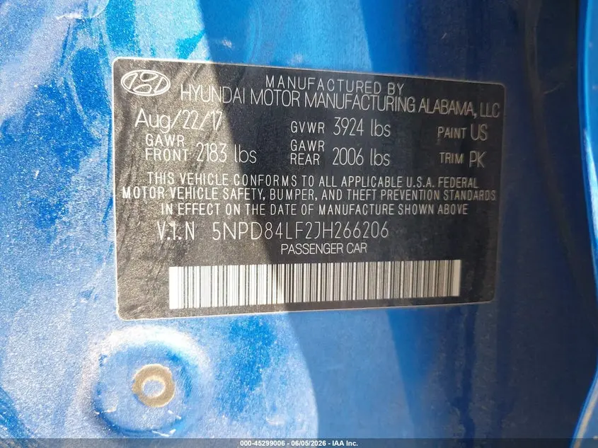 2018 HYUNDAI ELANTRA SEL