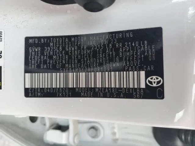 2024 TOYOTA COROLLA LE  