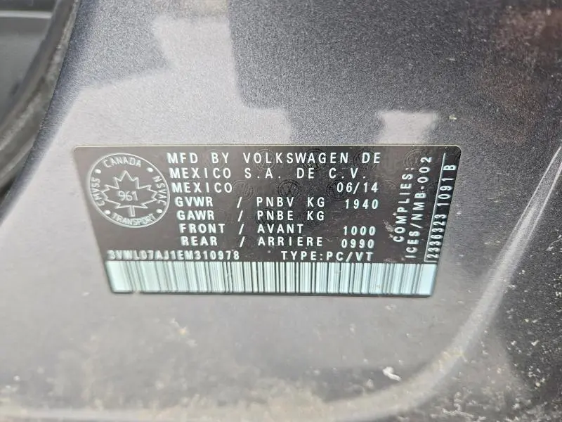 2014 VOLKSWAGEN JETTA SEL  