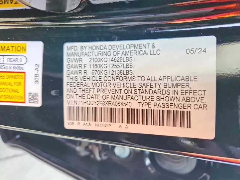 2024 HONDA ACCORD TOURING HYBRID  
