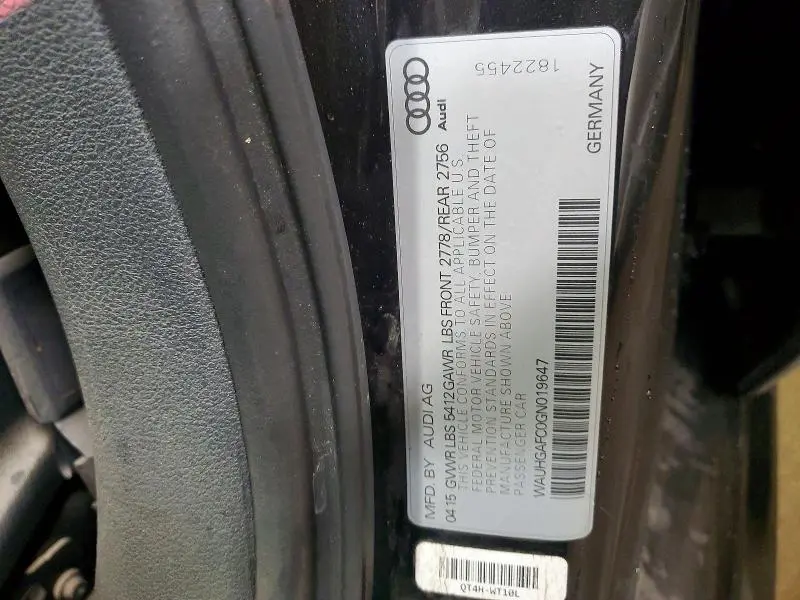 2016 AUDI A6 PRESTIGE  