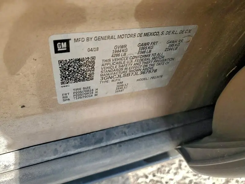 2018 CHEVROLET TRAX 1LT  