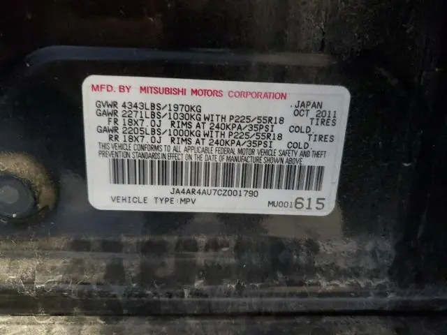 2012 MITSUBISHI OUTLANDER SPORT SE  
