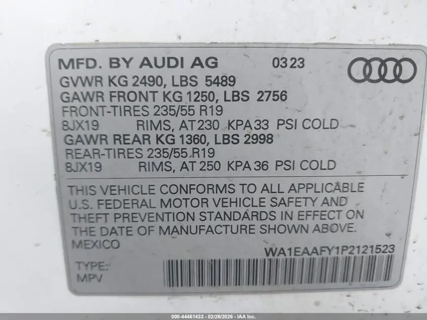 2023 AUDI Q5 PREMIUM PLUS 45 TFSI S LINE QUATTRO
