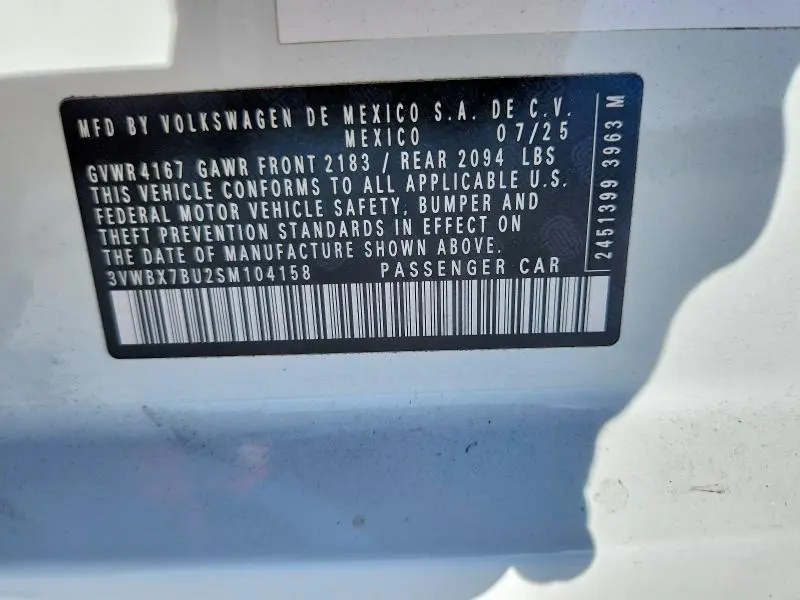 2025 VOLKSWAGEN JETTA SPORT  