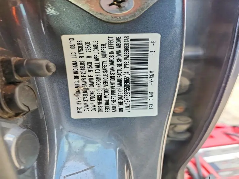 2013 HONDA CIVIC LX  