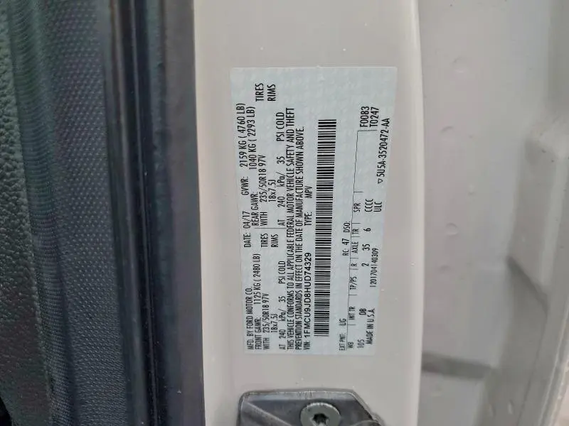 2017 FORD ESCAPE TITANIUM  