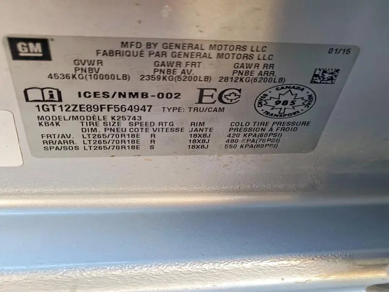 2015 GMC SIERRA K2500 SLT  