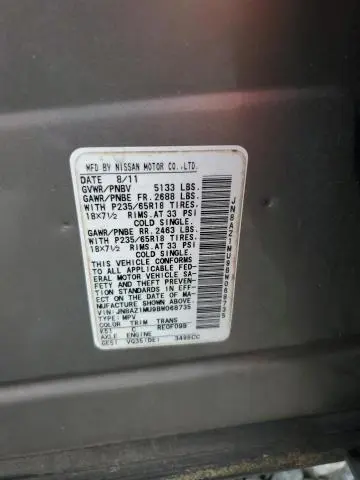2011 NISSAN MURANO S  